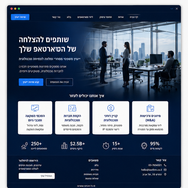 Pablo Guides - אתר לעורך דין מסחרי וסטארטאפים בעיצוב טכנולוגי - 2 דמו 6 — מסחרי וסטארטאפים