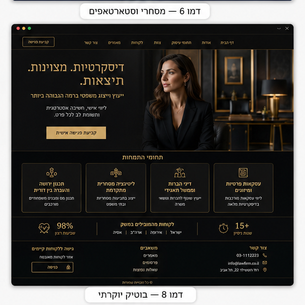 Pablo Guides - אתר בוטיק יוקרתי למשרד עורכי דין פרימיום - 1 דמו 8 — בוטיק יוקרתי
