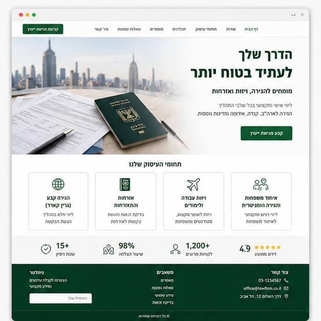 Pablo Guides - אתר לעורך דין הגירה ואזרחות בעיצוב גלובלי - 1 דמו 5 — הגירה ואזרחות
